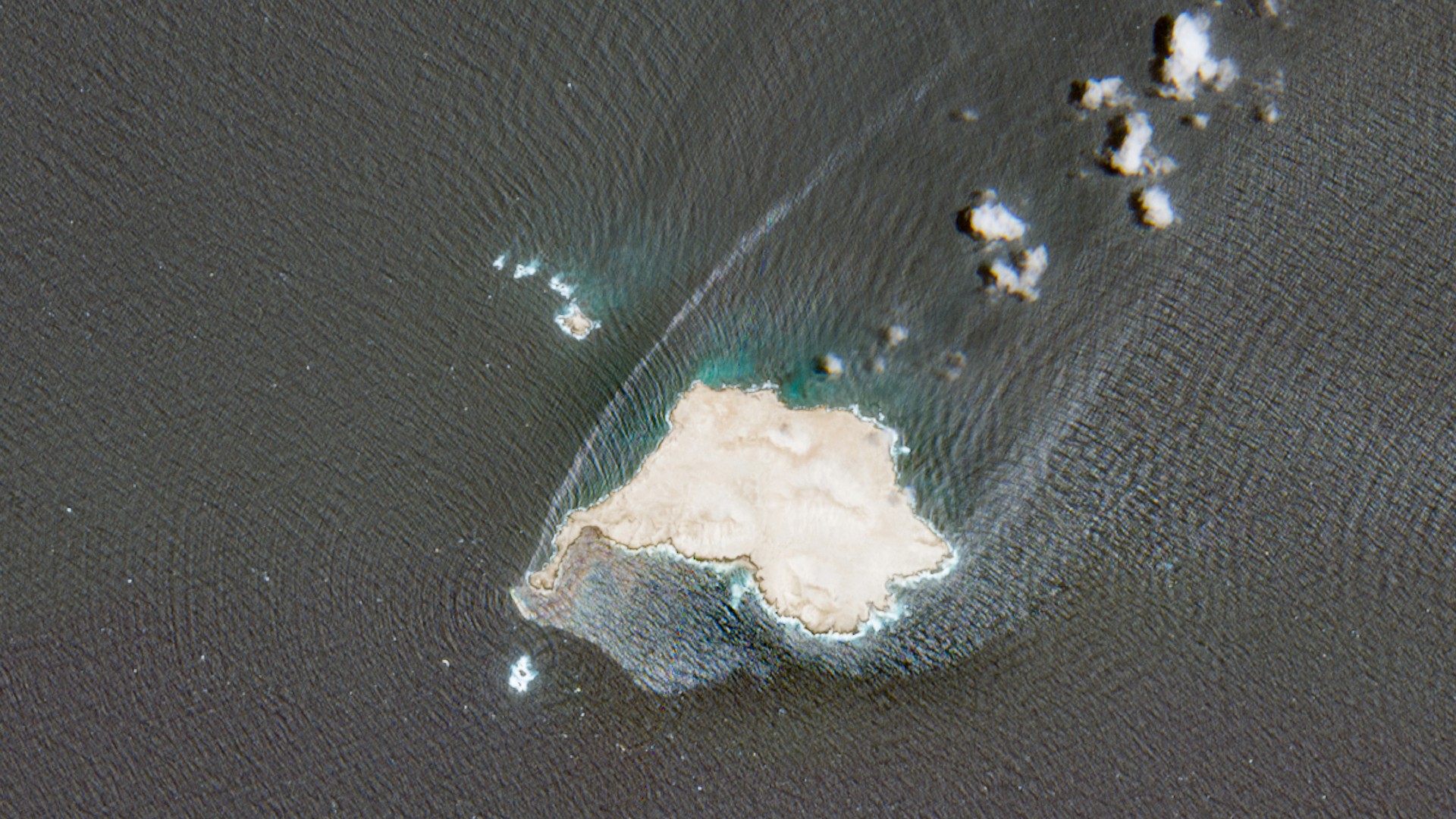 Satellite image shows an oil slick from a stranded tanker off Oman’s coast. (AFP)