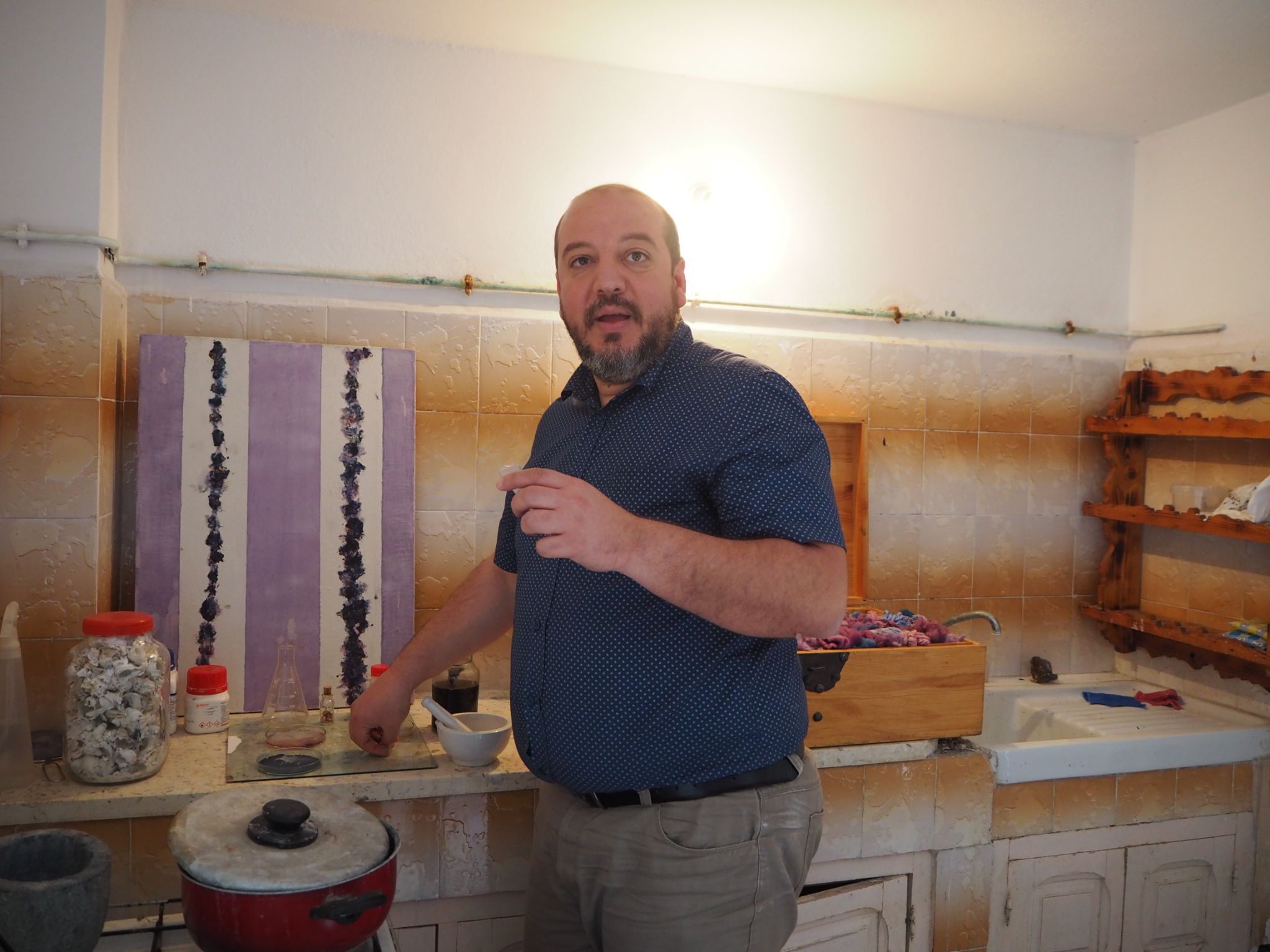 First shells are crushed individually and the gland is torn out