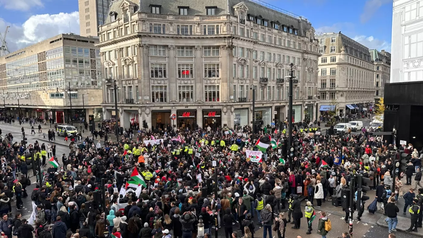 oxford circus pro-palestine protest