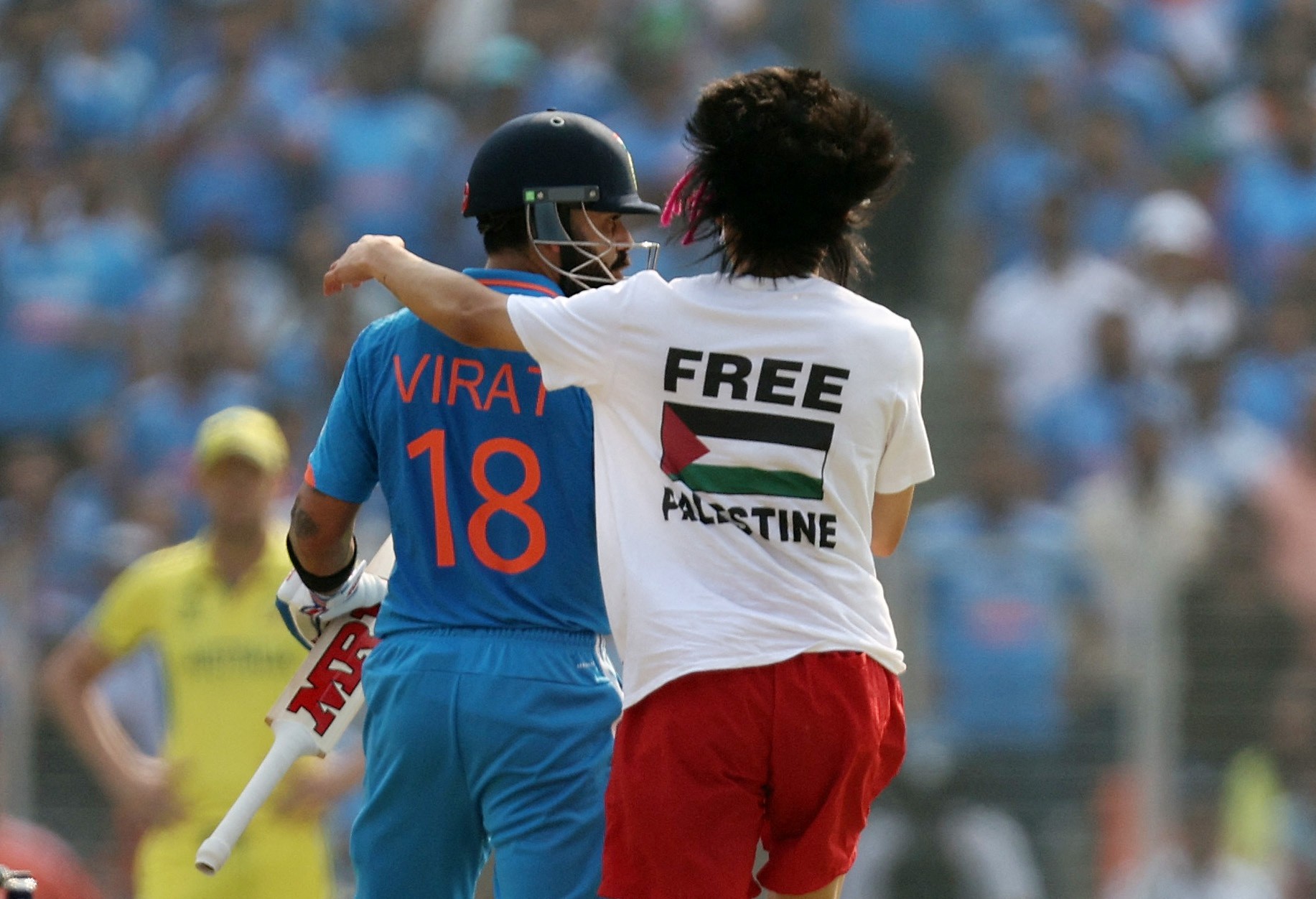 pro palestine protester kohli