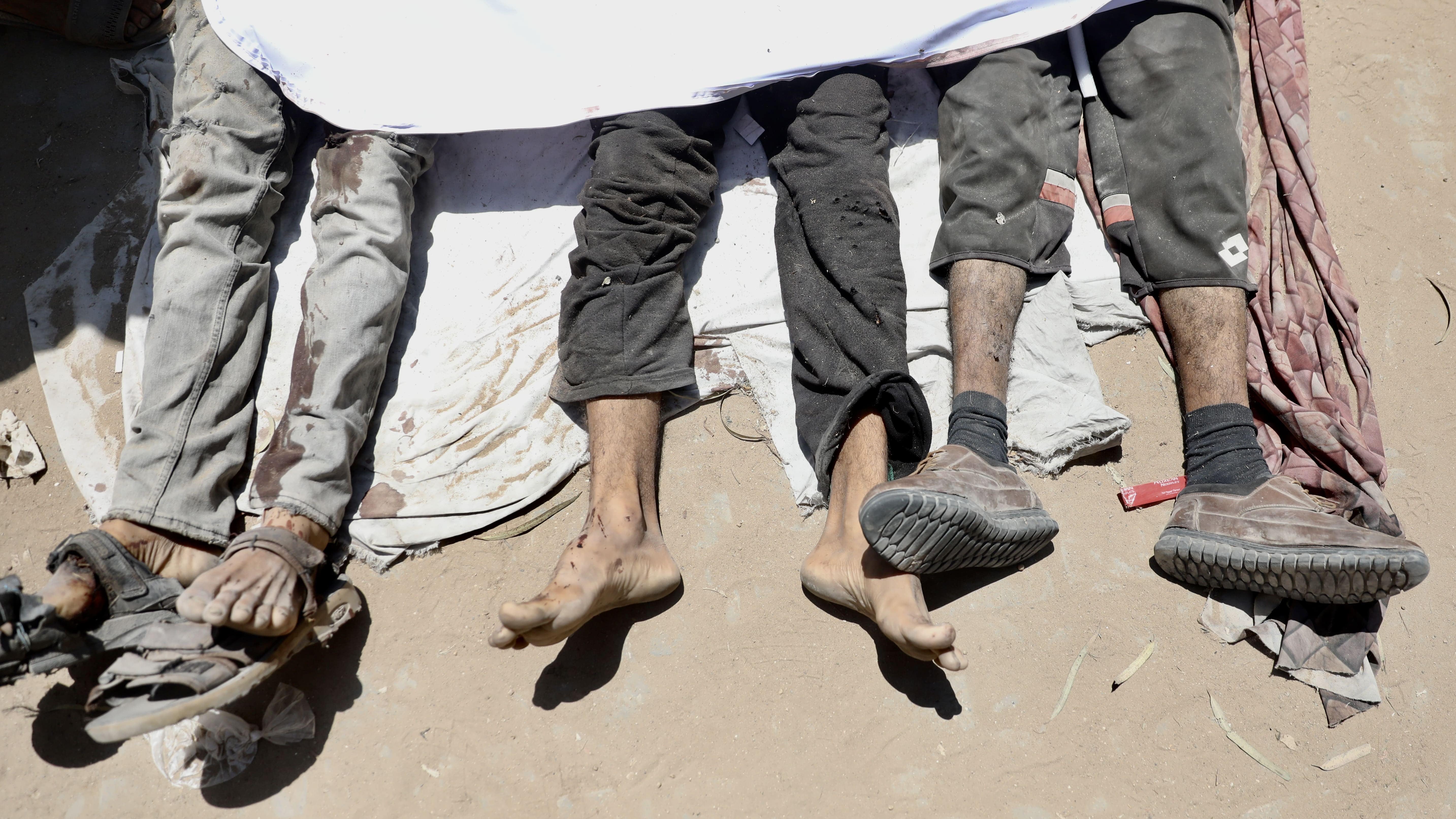 Palestinians killed in the Israel attack on civilians on Sunday in north Gaza (Hajjar/MEE)