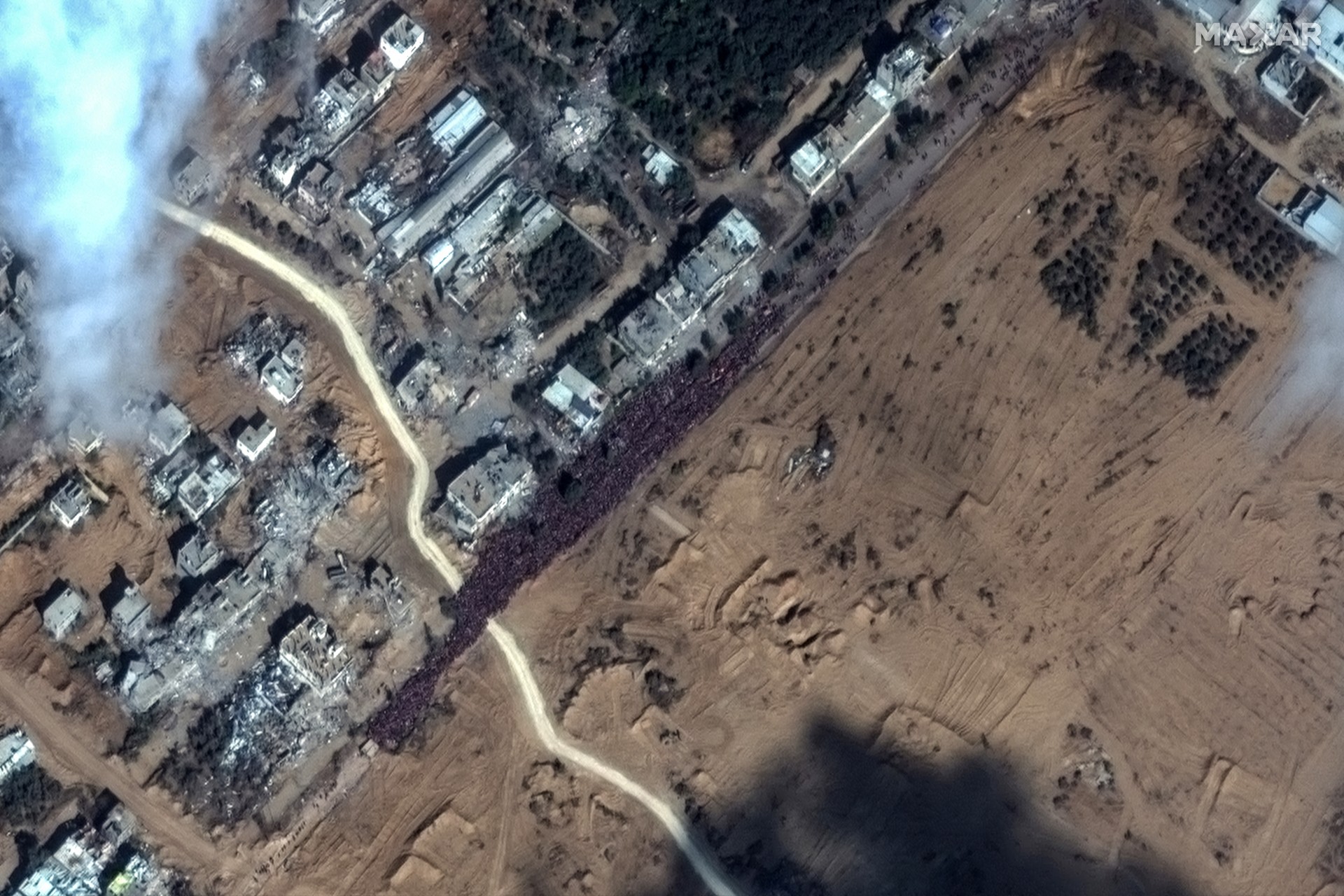 people flee south gaza