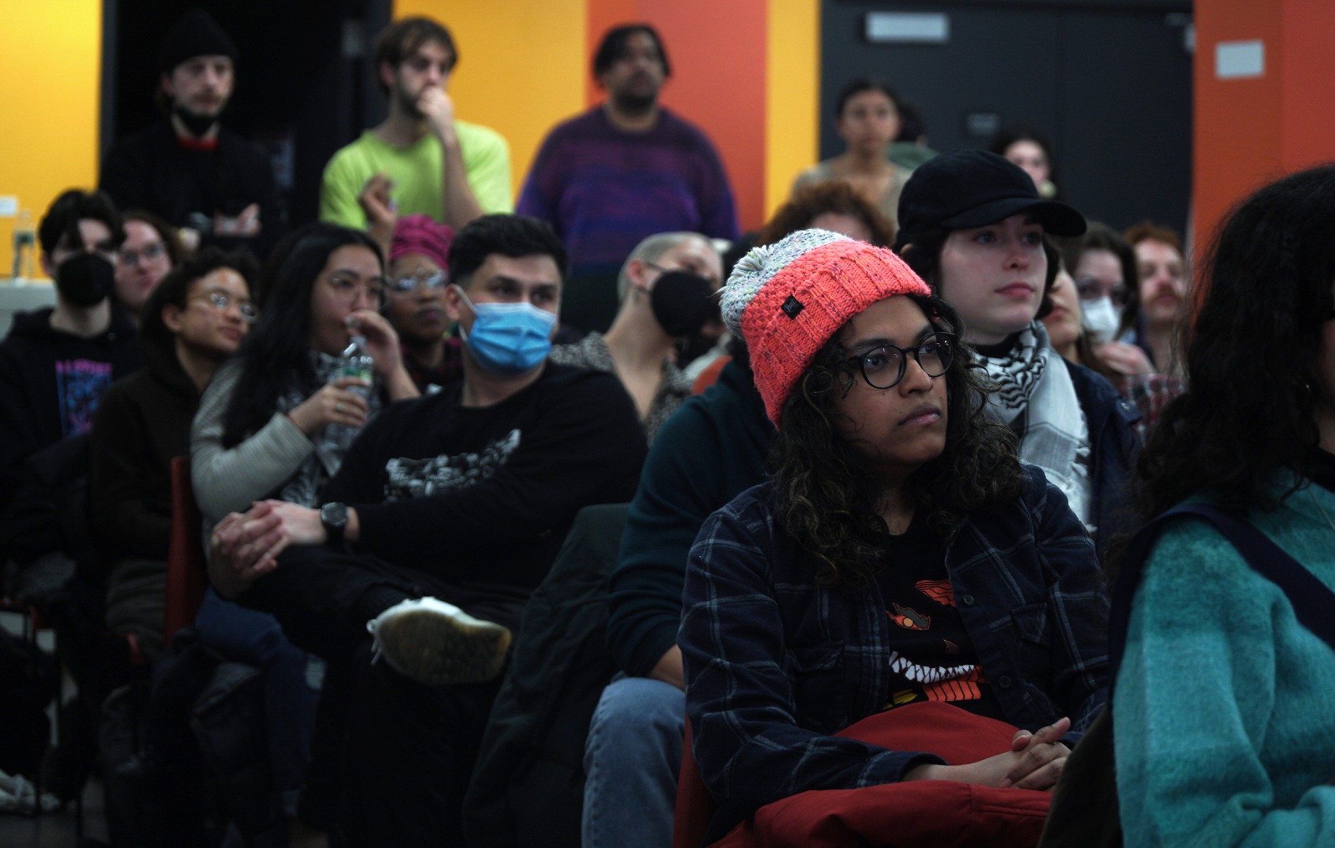 Volunteers at the peoples Forum NYC (MEE/Azad Essa)