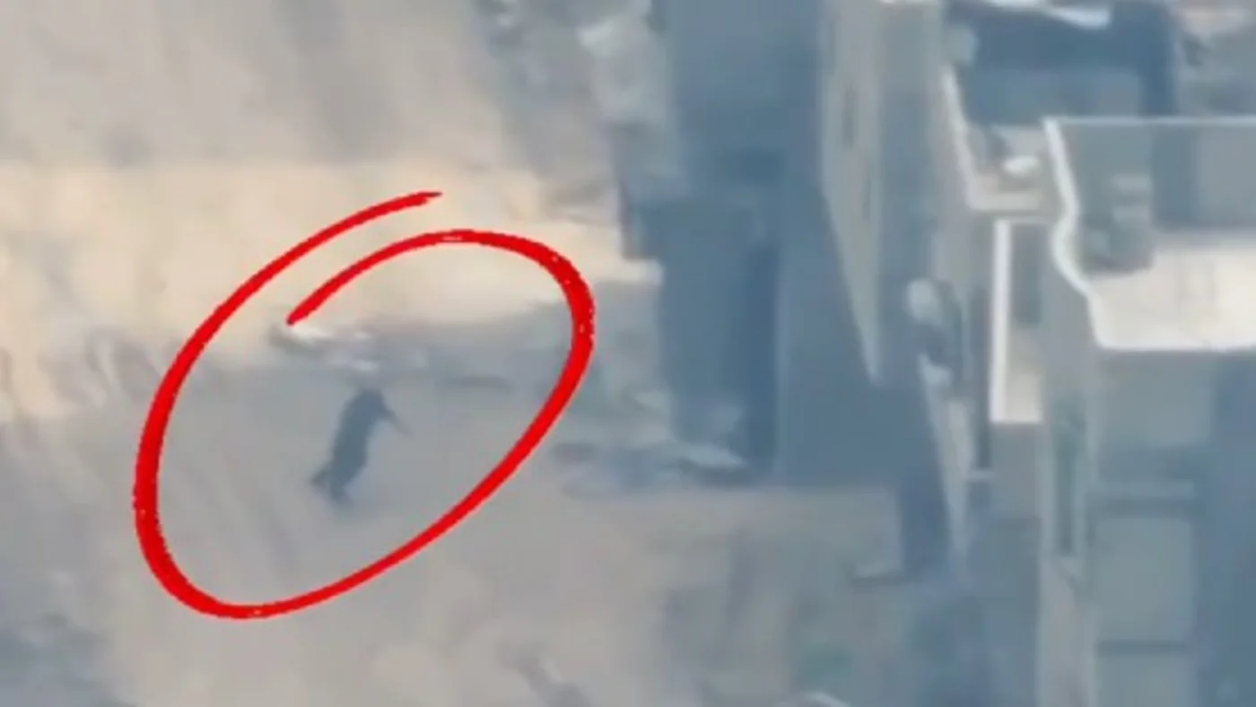 Video posted by Israel's state-owned weapons company Rafael shows its drone system tracking and killing an unarmed person in Gaza (Screengrab)
