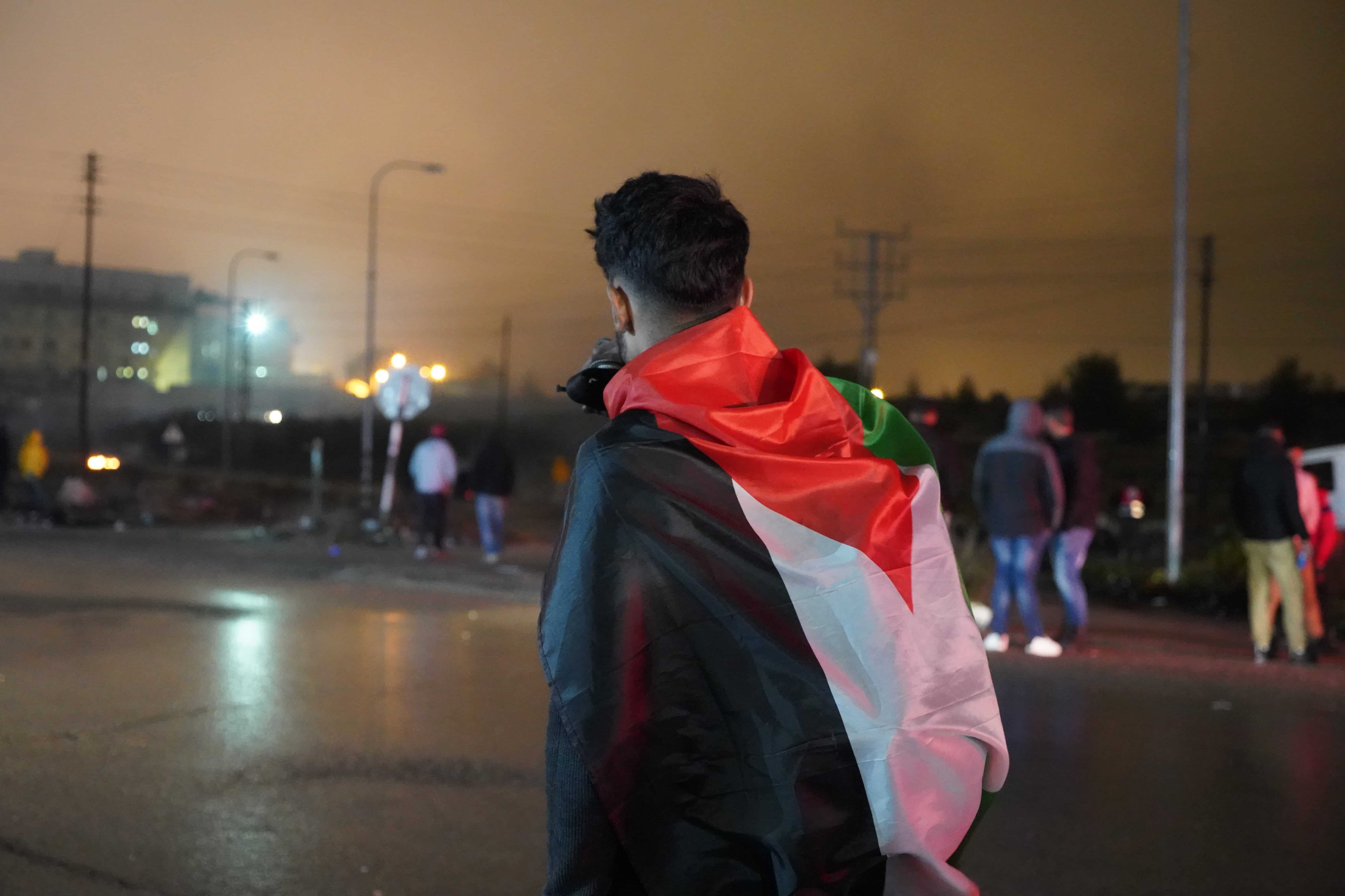 Palestinians protest in Ramallah