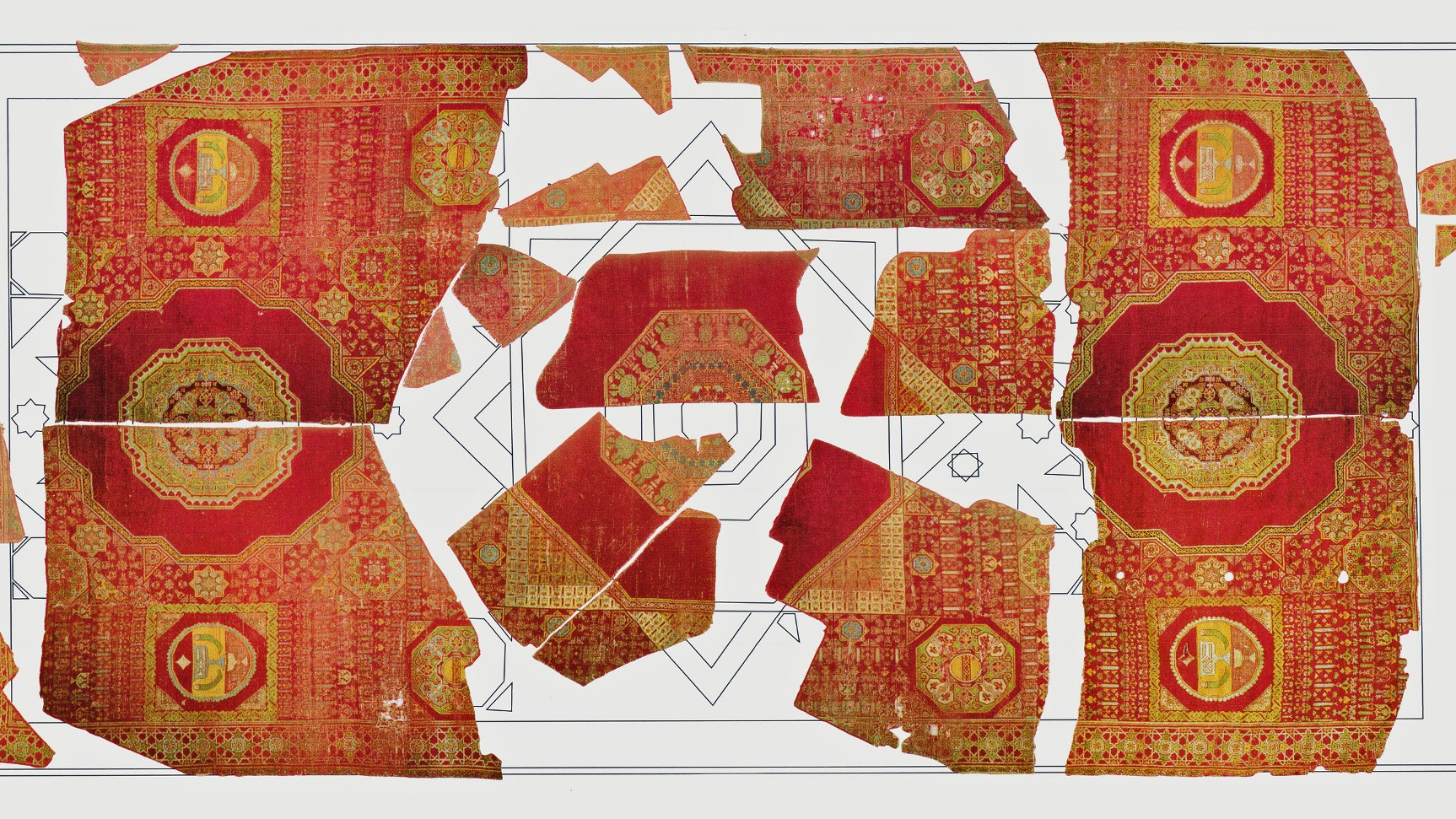 Reconstitution d’un tapis mamelouk au musée Bardini de Florence (photo fournie/HALI Magazine)