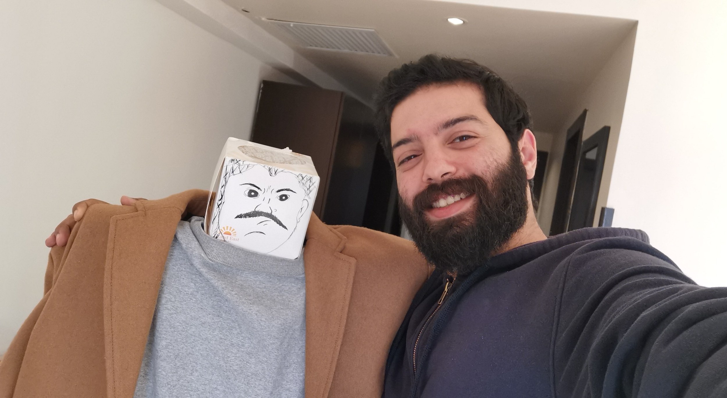 Some travelers, like Mohammad Sakkijha, have found creative ways to fight loneliness and boredom under quarantine (Photo courtesy of Mohammad Sakkijha)