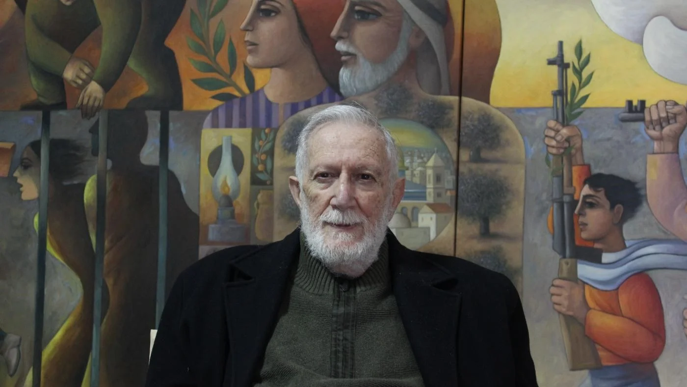 Famous works by Mansour include 'Last Summer in Palestine' and 'Camel of Burdens' (MEE/Nadda Osman)