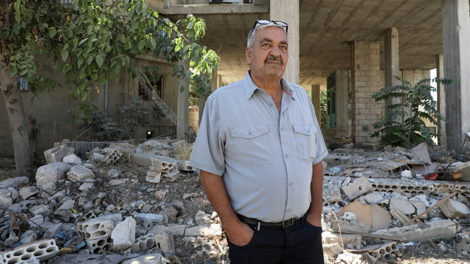 Ahmad Ghanem says people fear the US plan for south Lebanon will lead to expulsion of people from their lands (Lea Thomas/MEE)