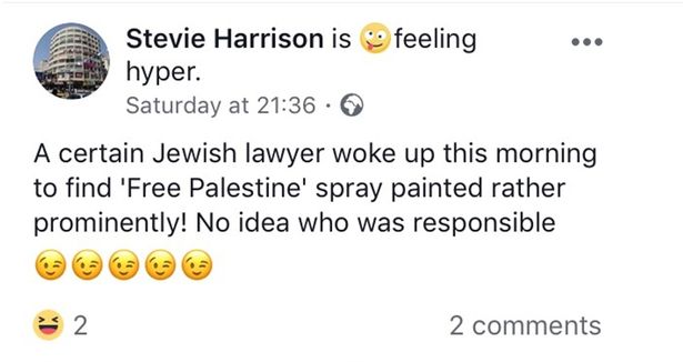 stevie harrison facebook post