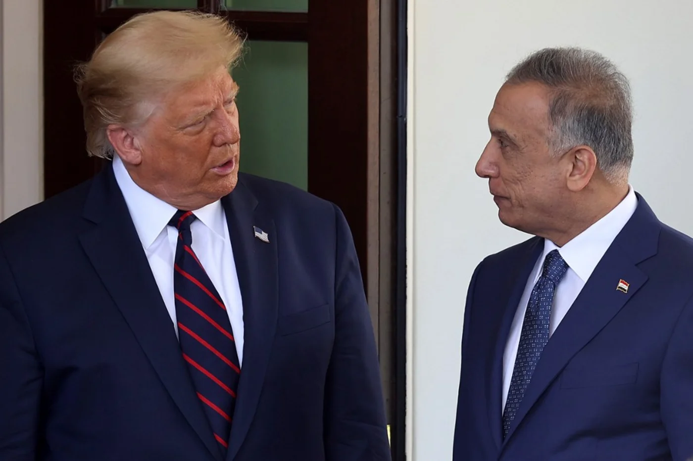 Iraqi Prime Minister Mustafa al-Kadhimi met US President Donald Trump in Washington in August (AFP)