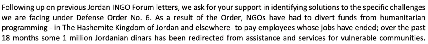 defense order