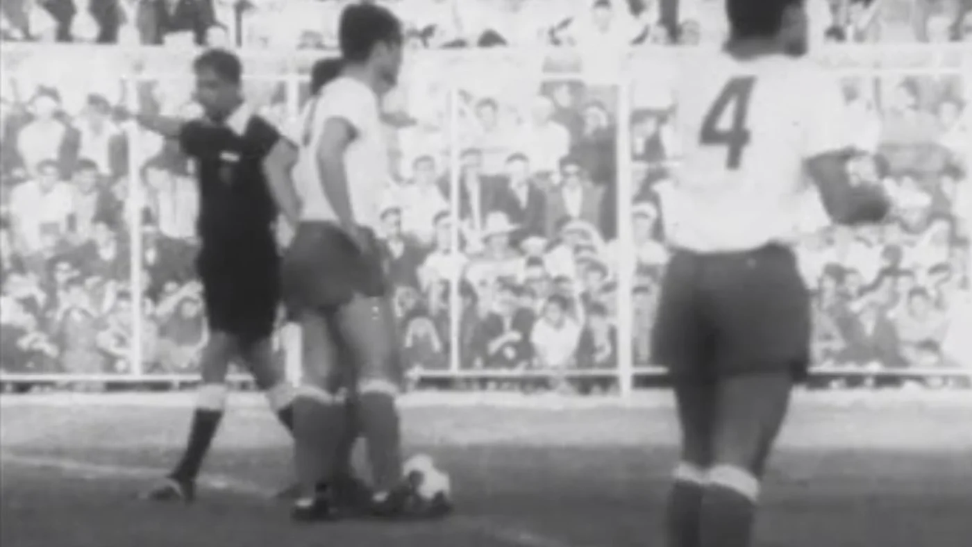 Archival footage from the AFC Cup Final between Israel and Iran on 19 May 1968 at the Amjadieh Stadium in Tehran (Screengrab/Youtube)