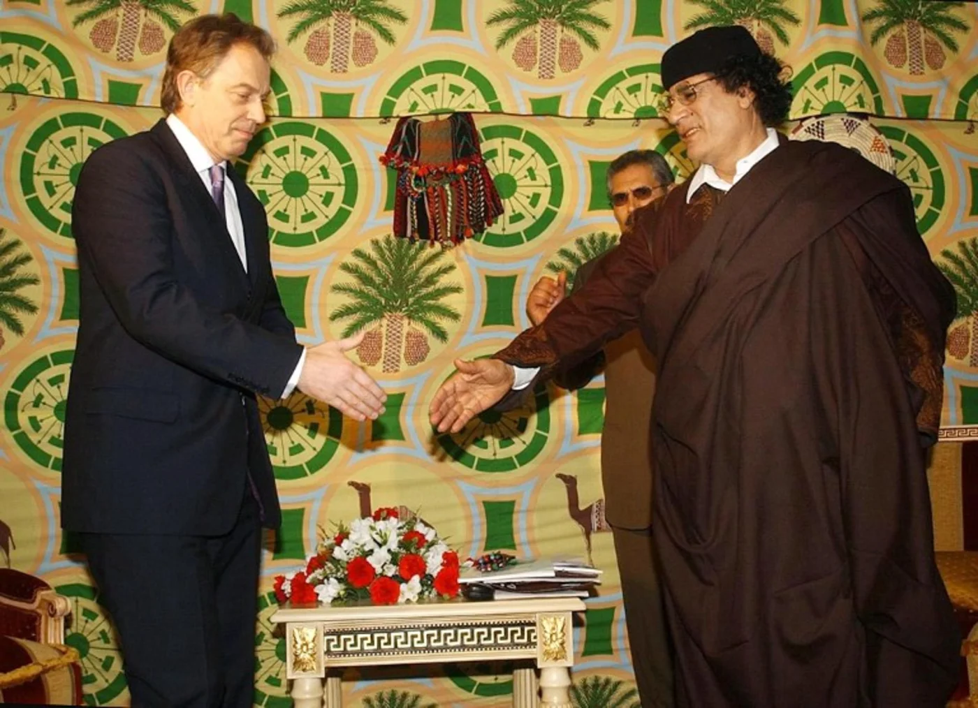 Blair and Gaddafi
