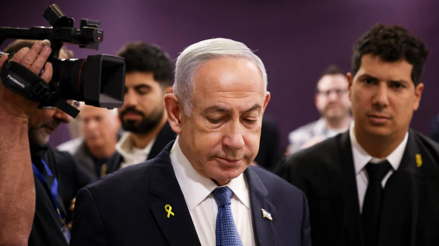 Benjamin Netanyahu attends court in Tel Aviv, Israel on 16 December 2024 (AFP)