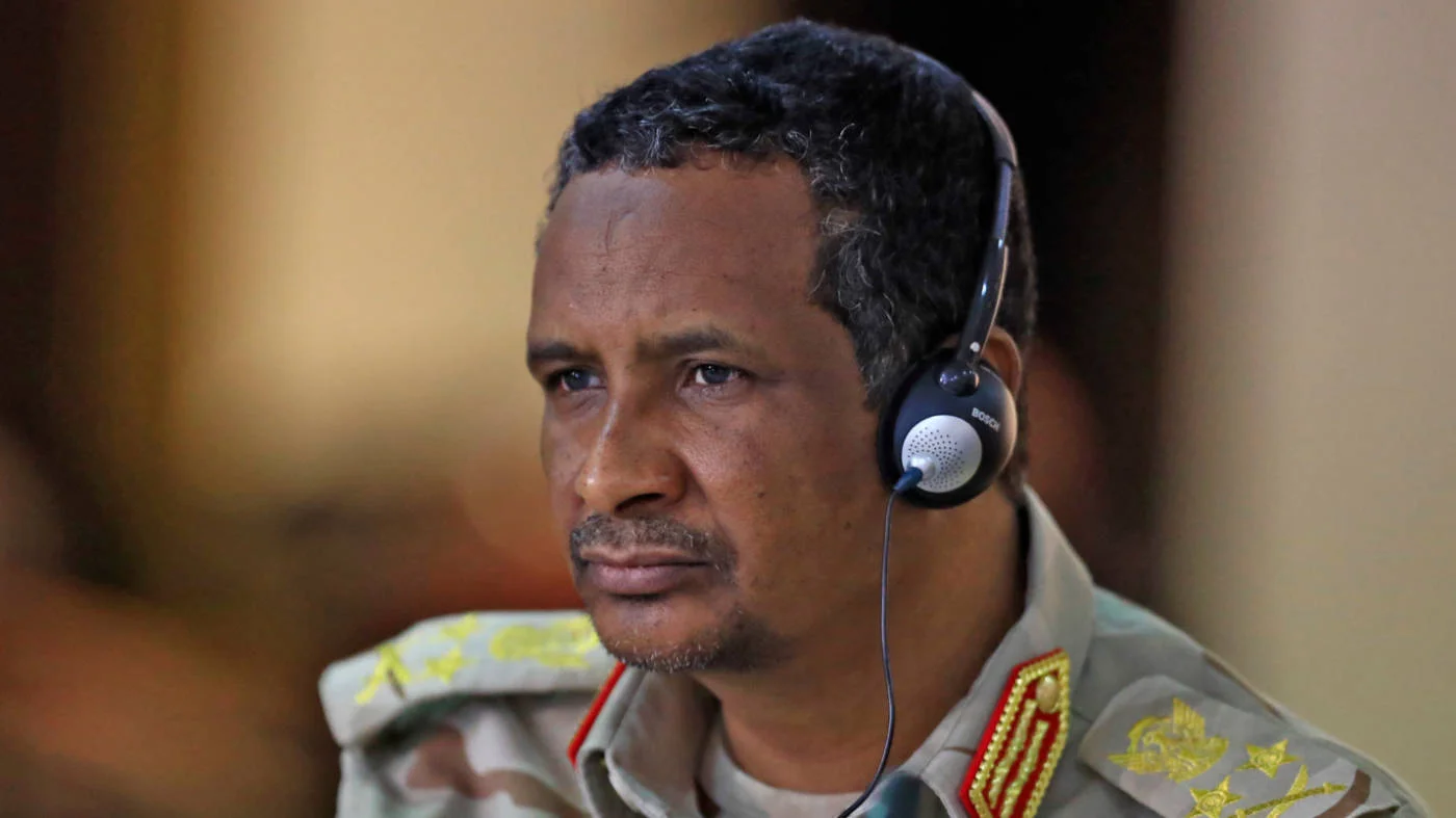 Sudan's paramilitary RSF commander, General Mohamed Hamdan Daglo, better known as Hemedti, in Khartoum on 8 June 2022 (AFP)