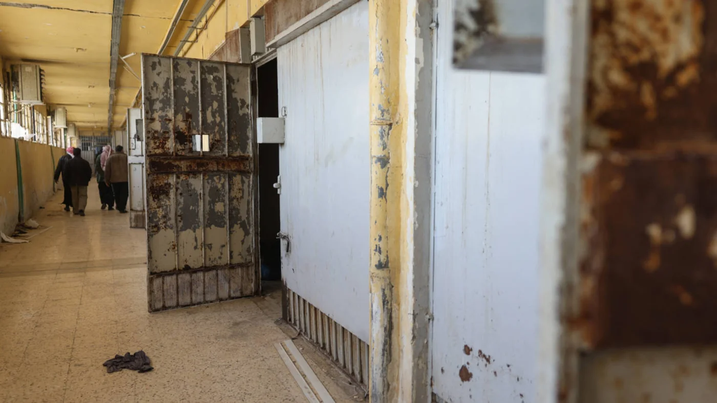   Inside the Sednaya prison, scene of some of the worst torture and human right abuses committed under the Assad dynasty, on 9 December 2024 (AFP)