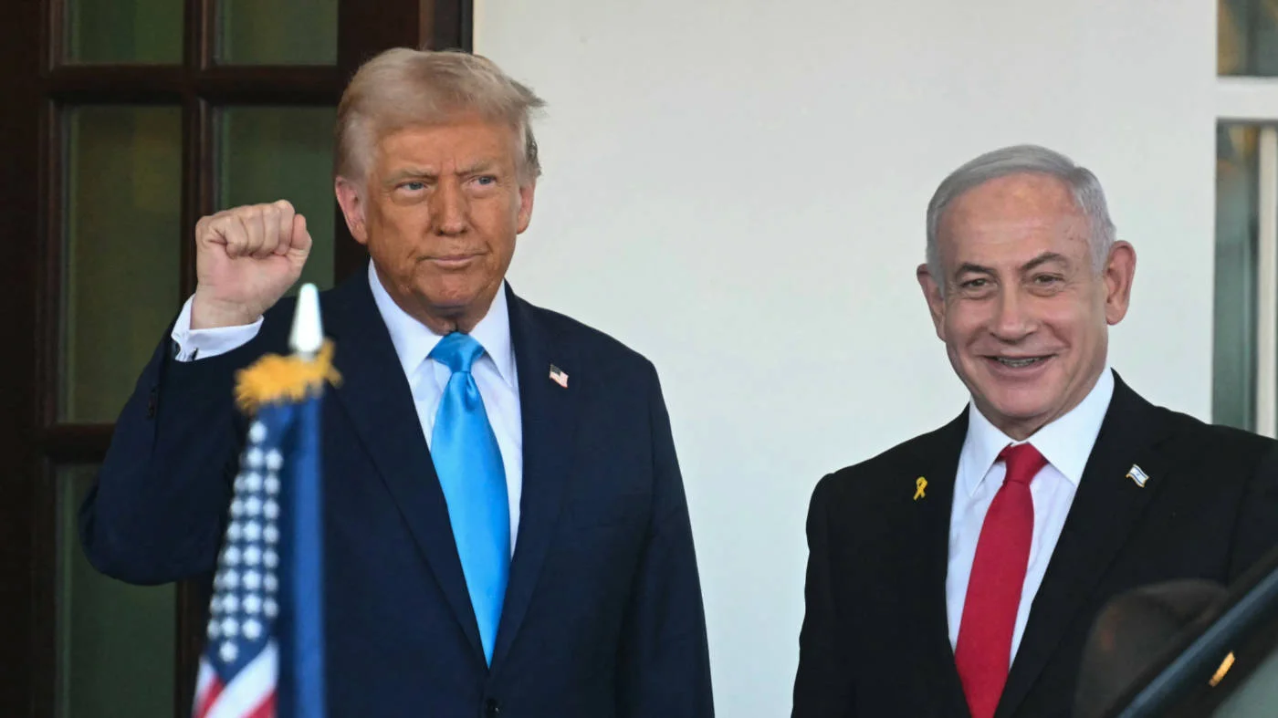 Benjamin Netanyahu in Washington in February 2025: the US has is not a signatory to the ICC, meaning it is not obliged to arrest the Israeli PM for war crimes and crimes against humanity (AFP)