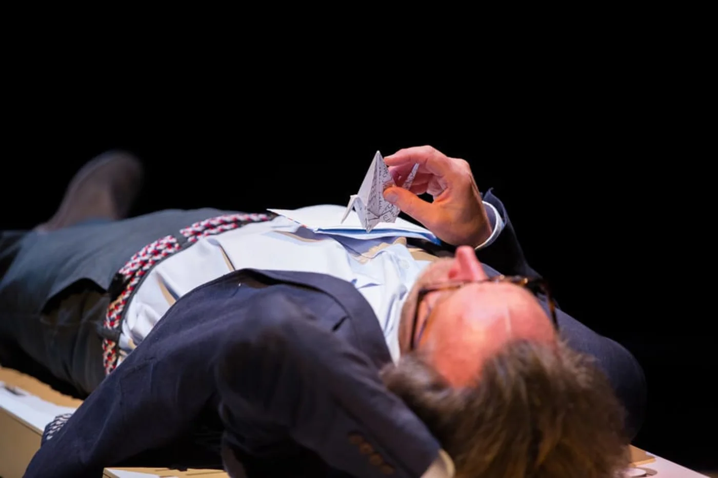 A rehearsal photo of We Are Arrested from the Mischief Festival in 2018 