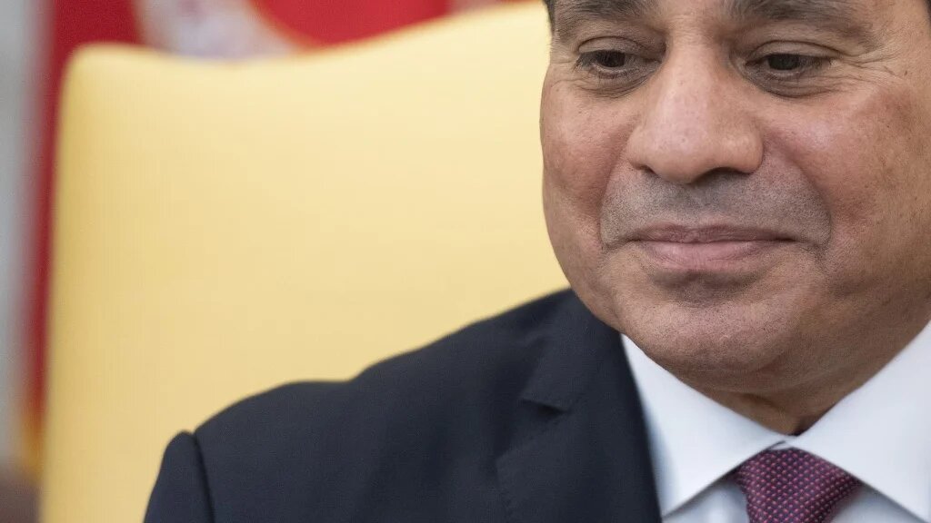 Le président égyptien Abdel Fattah al-Sissi lors de sa rencontre avec Donald Trump à Washington, en avril 2019 (AFP)