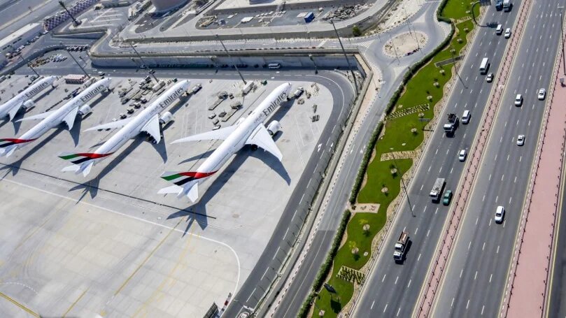 Tarmac de l’aéroport de Dubaï, aux Émirats arabes unis (AFP)