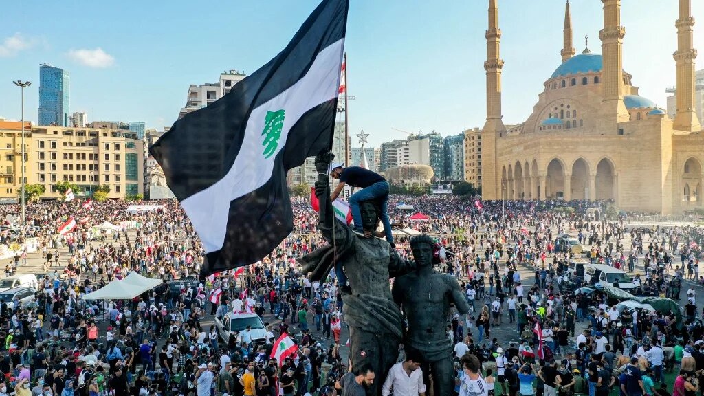 Place des Martyrs, au centre-ville de Beyrouth, le 8 août 2020 (AFP)