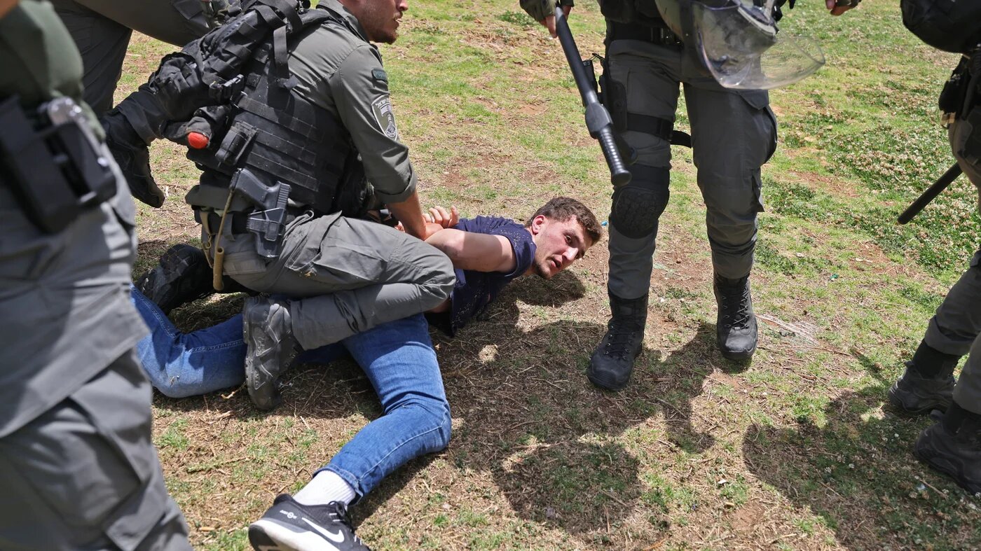 Palestinian protester arrested
