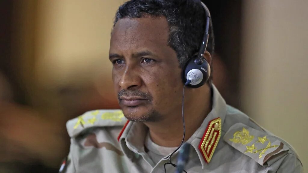 Sudan's paramilitary Rapid Support Forces commander, General Mohamed Hamdan Daglo attends a meeting of representatives of the tripartite mechanism in the Sudanese capital Khartoum on 8 June 2022. (AFP)