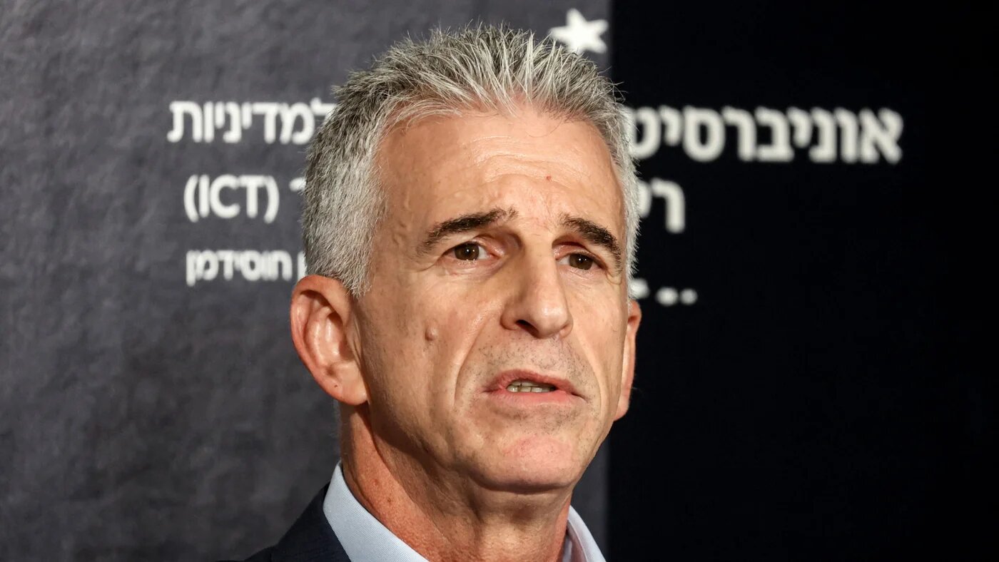 Israel's Mossad Director David Barnea speaks during the International Institute for Counter-Terrorism (ICT) World Summit in the central coastal city of Herzliya on 10 September 2023 (AFP/Gil Cohen-Magen)