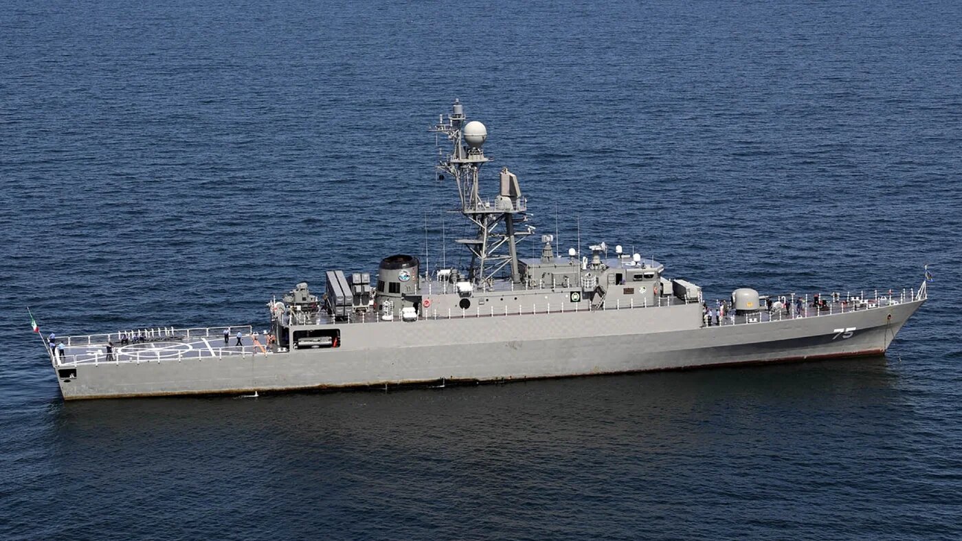 Iran's frigate IRIS Dena taking part in a naval exercise in the Gulf of Oman in 2024.