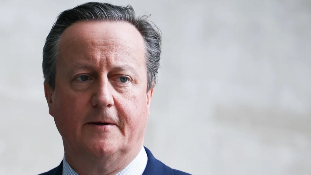 David Cameron arrives at the BBC offices in central London, on May 12, 2024