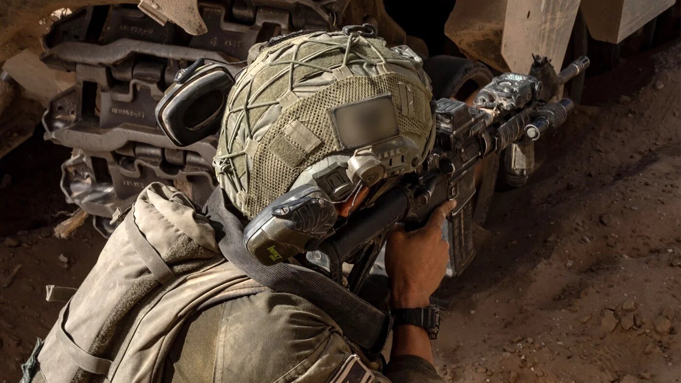 An Israeli soldier pictured during an invasion of Gaza on 25 June 2024 (Israeli army handout via AFP)