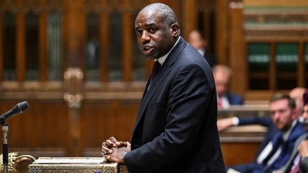 Britain's Foreign Secretary David Lammy speaking to MPs during a statement on Israel and Gaza in the House of Commons, in London, on 20 May