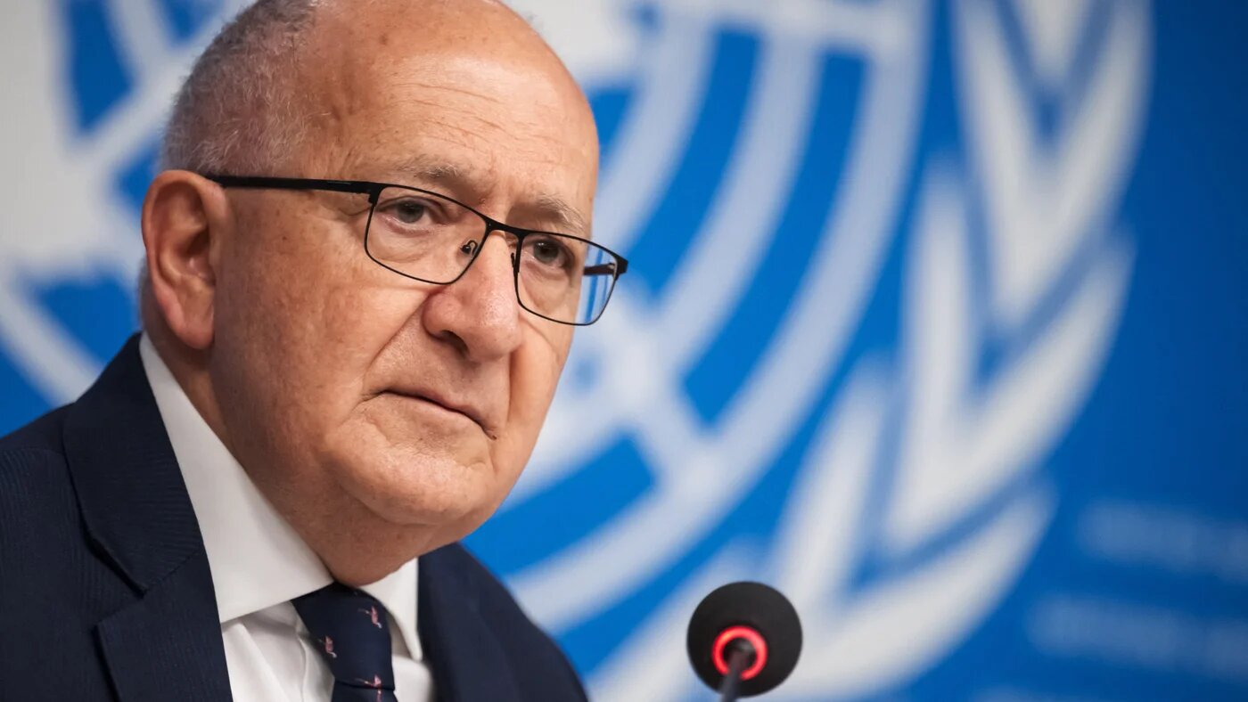 Chris Sidoti of the UN Commission of Inquiry on the Occupied Palestinian Territory speaks at a press conference in Geneva on 16 September 2025 (Fabrice Coffrini/AFP)