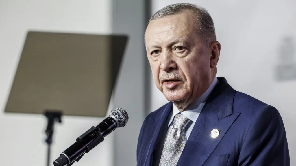 Turkey’s President Recep Tayyip Erdogan speaks during a press conference after the conclusion of the G20 Leaders' Summit at the Nasrec Expo Centre in Johannesburg on November 23, 2025. (AFP)