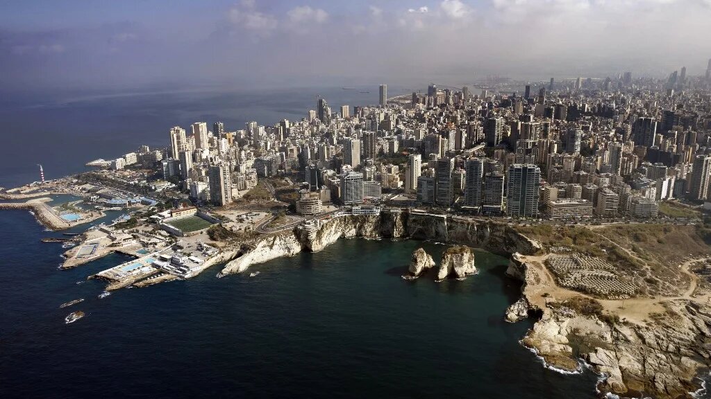 Vue aérienne du centre-ville de Beyrouth (AFP/Thomas Coex)