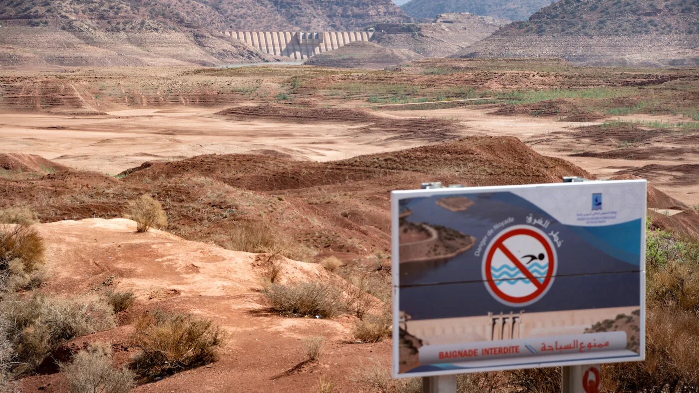 Barrage d’Abdelmoumen, à 60 km de la ville d’Agadir, Maroc, le 23 octobre 2020 (AFP)