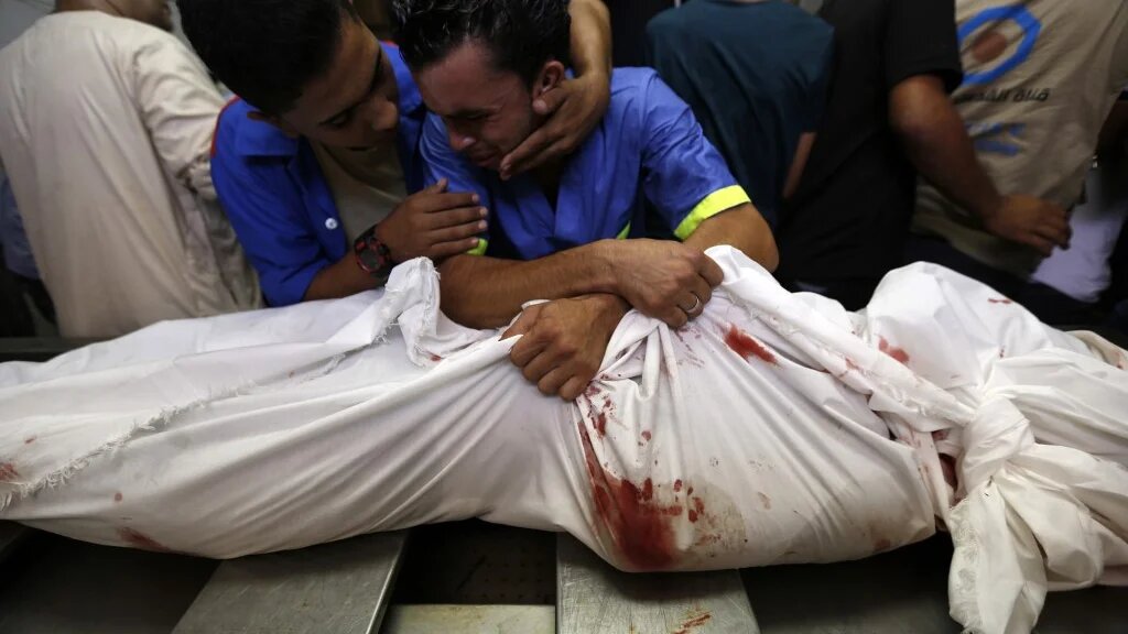 Hôpital Al-Shifa de la ville de Gaza, après une frappe israélienne le 21 août 2014 (AFP) 
