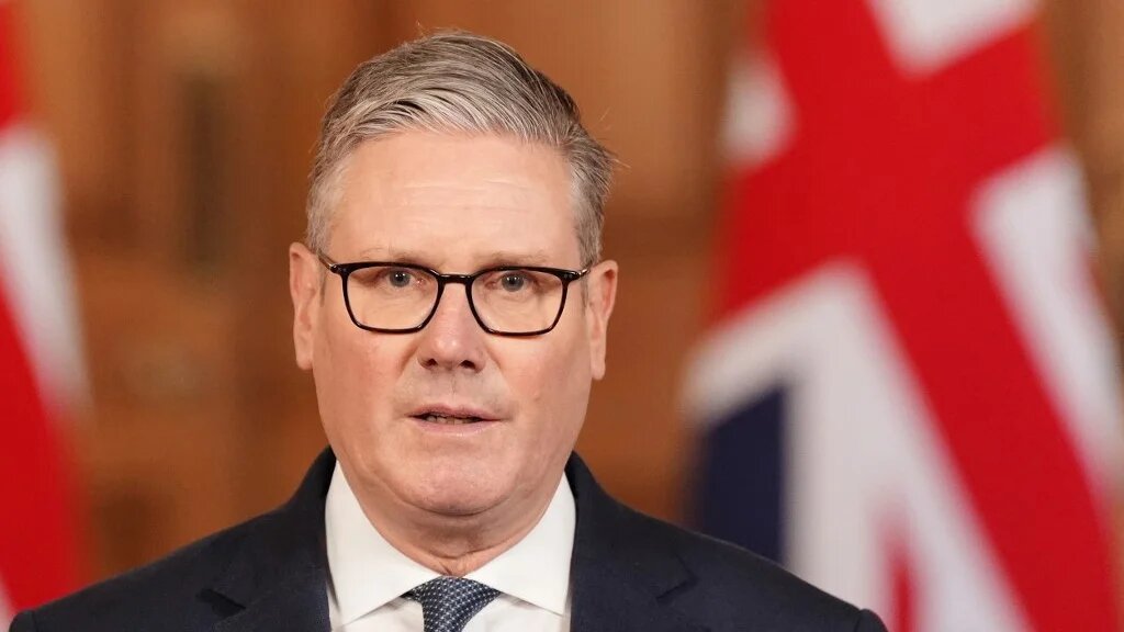 Britain's Prime Minister Keir Starmer speaks from Downing Street in central London following the US and Israel's strikes on Iran on 28 February 2026 (AFP)