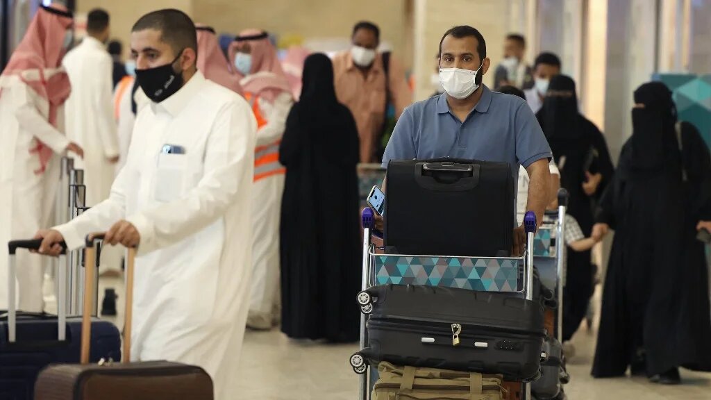 Saudi passengers arrive at King Khaled International airport 