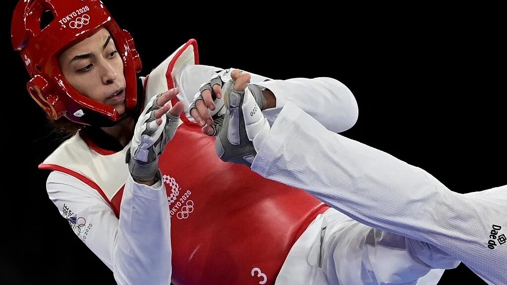 L’athlète iranienne de taekwondo Kimia Alizadeh a fait défection en 2020 (AFP)