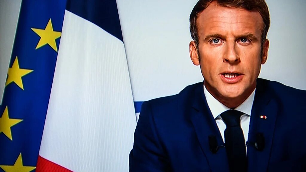 Allocution télévisée du président français Emmanuel Macron sur l’Afghanistan, le 16 août 2021 (AFP)