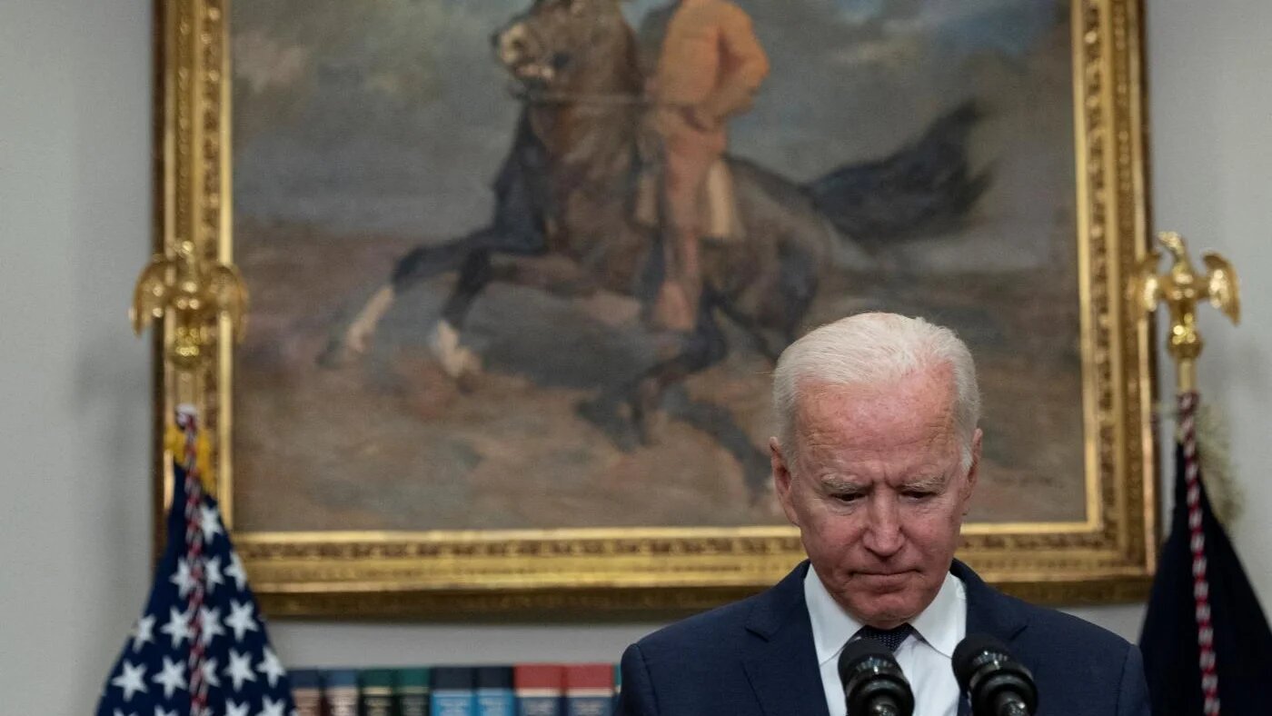 Le président américain Joe Biden fait le point sur la situation en Afghanistan, le 22 août 2021 (AFP)