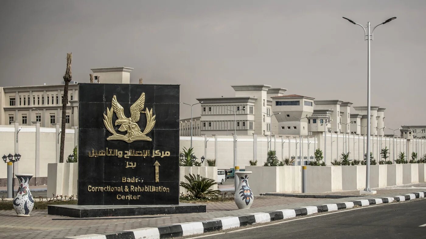 A picture taken on January 16, 2022 shows the Correctional and Rehabilitation Centre in Badr city, 65 kms east of the Egyptian capital Cairo, during a government-guided tour for the media (AFP)