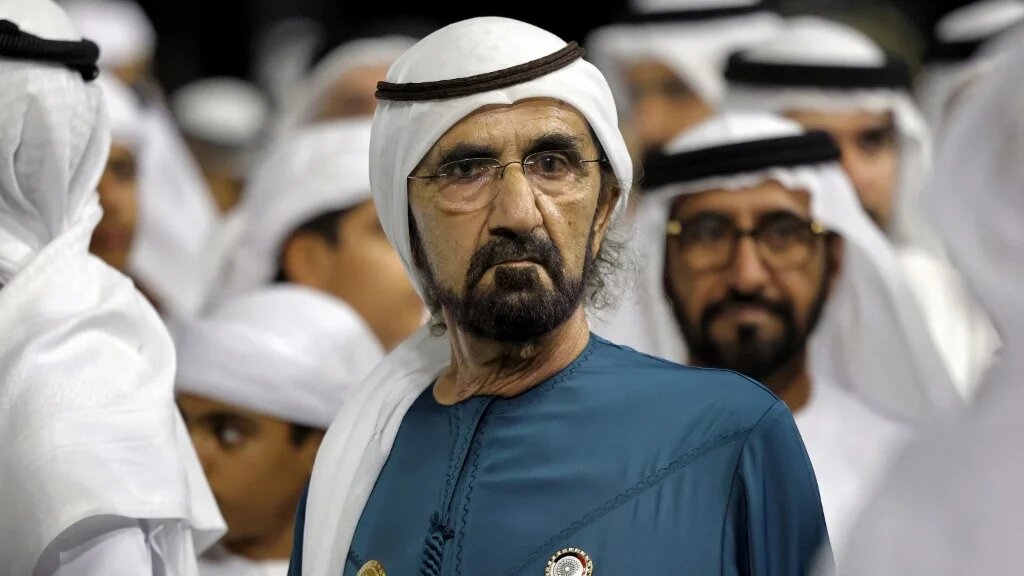 UAE Vice President and Dubai ruler Sheikh Mohammed bin Rashid Al Maktoum attends the Dubai World Cup horse race in Dubai on 28 March 2026 (AFP)