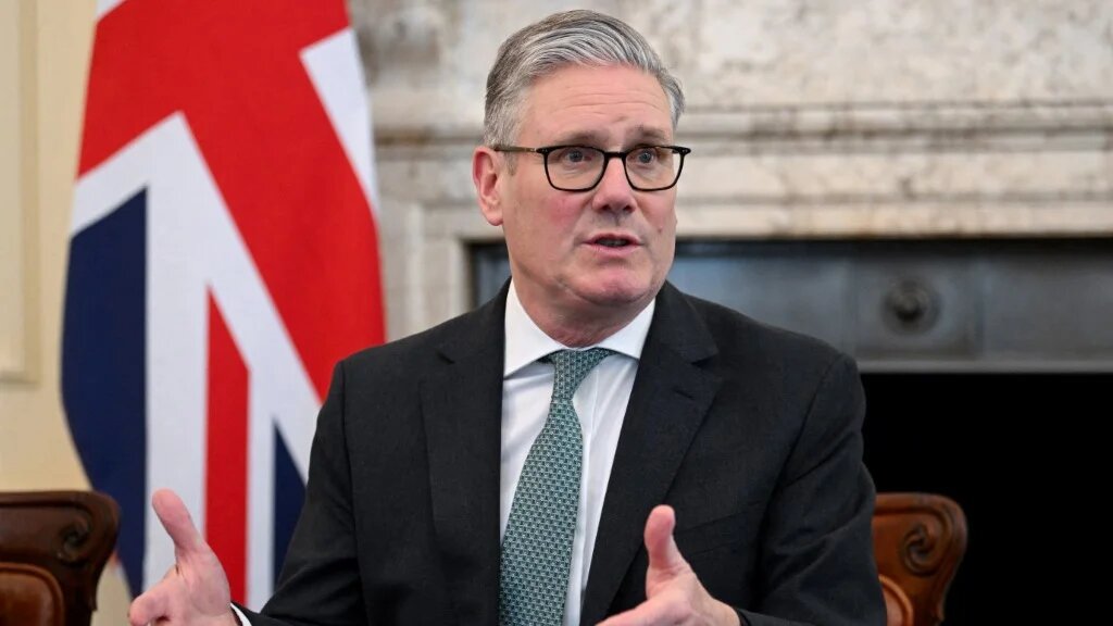 Britain's Prime Minister Keir Starmer holds a meeting to discuss the US-Israeli conflict with Iran and the impact on the Strait of Hormuz, inside 10 Downing Street in London on March 30, 2026. 