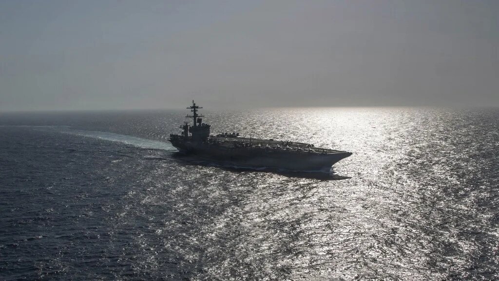 The USS Abraham Lincoln sails in the Arabian Sea on 8 May 2026 (AFP)