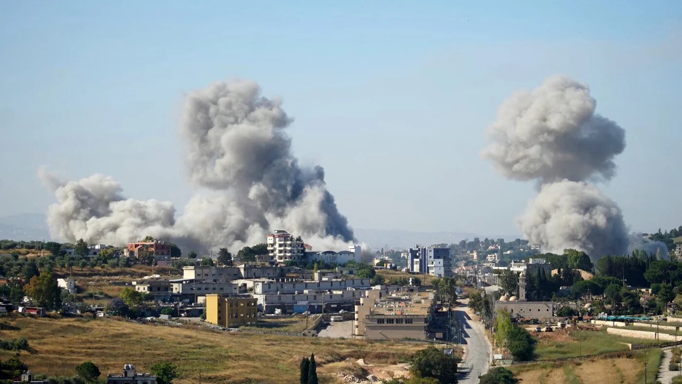Smoke rises from the site of a string of Israeli air strikes that targeted the southern Lebanese city of Nabatieh on 20 June 2026 (Abbas Fakih/AFP)
