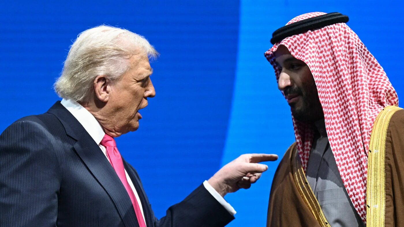 US President Donald Trump and Saudi Crown Prince Mohammed bin Salman at the US-Saudi Investment Forum in Washington on 19 November 2025
