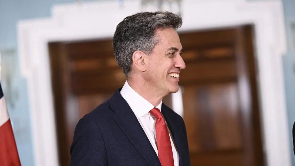 UK Foreign Secretary Ed Miliband listens as he meets with US Secretary of State Marco Rubio at the Department of State in Washington, DC on August 5, 2026.
